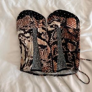 ASOS Animal Print Corset Top